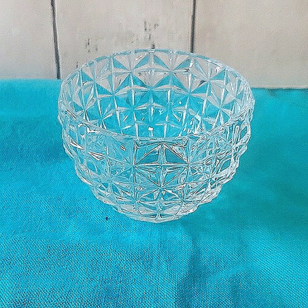 Vintage Small, Round Crystal Candy/Nut Bowl